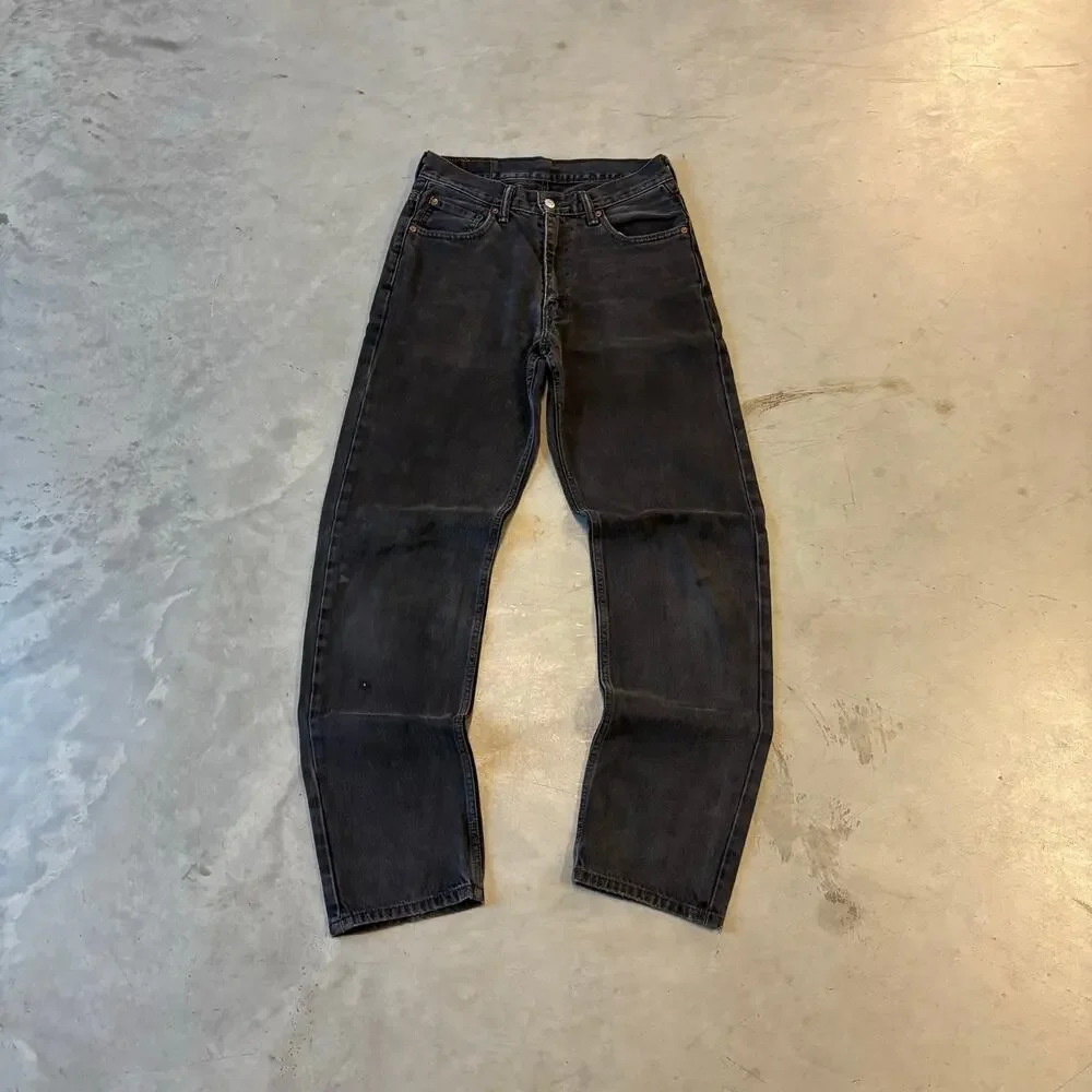 y2k vintage levi’s black faded jeans